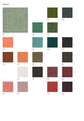 Stoffmusterkarte Canvas mit verschiedenen Farben und Texturen für Möbelstoffe von Kvadrat.
